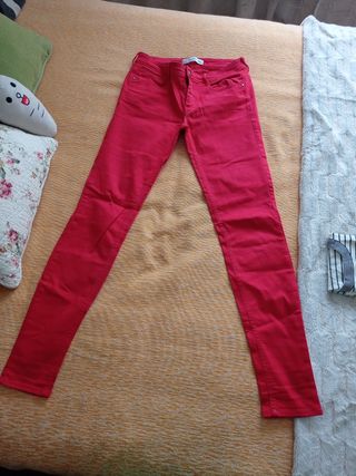 Pantalón rojo mujer talla 38