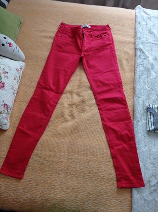 Pantalón rojo mujer talla 38