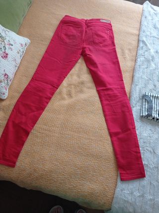 Pantalón rojo mujer talla 38