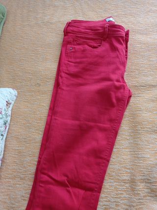 Pantalón rojo mujer talla 38