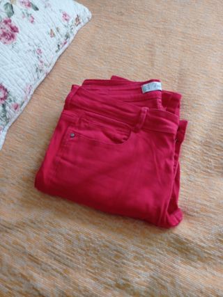 Pantalón rojo mujer talla 38