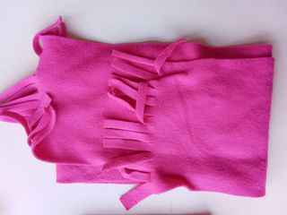 Cappello e sciarpa fucsia con orsetto