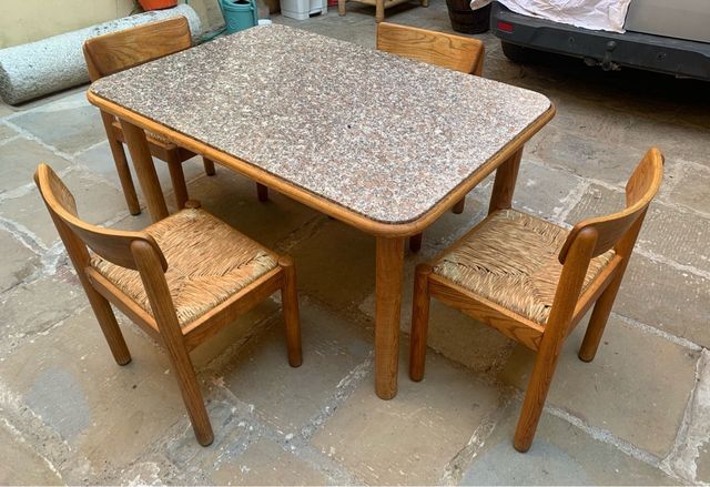 Tavolo e sedie Vico Magistretti Schiffini anni 60