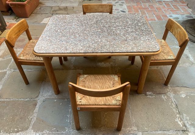 Tavolo e sedie Vico Magistretti Schiffini anni 60