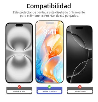 Pellicola protettiva per iPhone 16 Pro Max da 6,9 pollici.