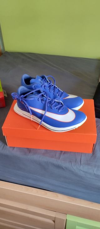 Zapatillas Clavos Nike Azul/Blanco