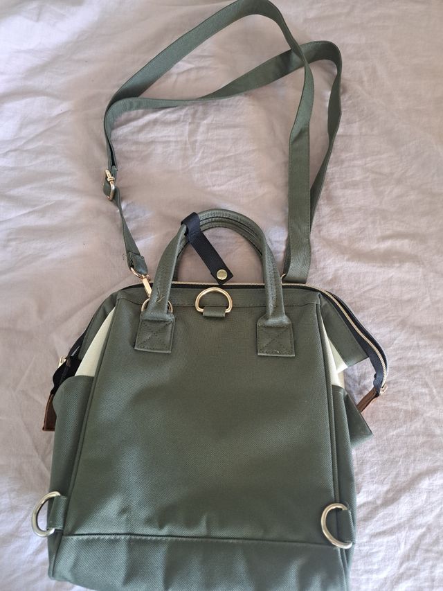 Bolso SIMON beige y verde