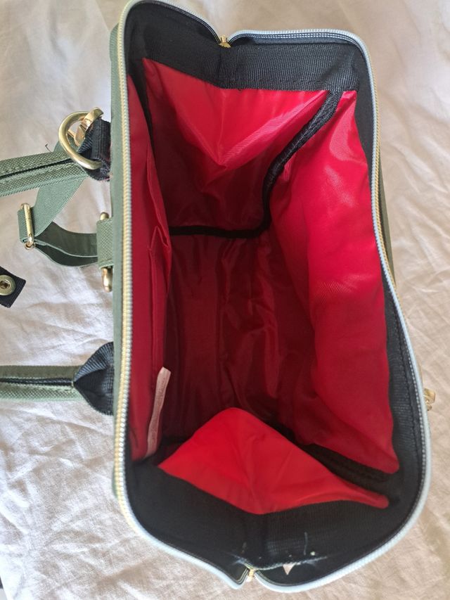 Bolso SIMON beige y verde