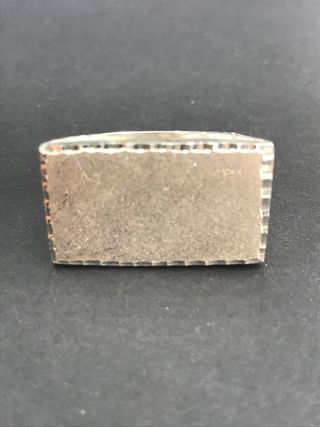 Anillo sello plata liso rectangular