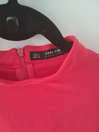 Vestido Zara Rojo con Mangas Acampanadas 3/4