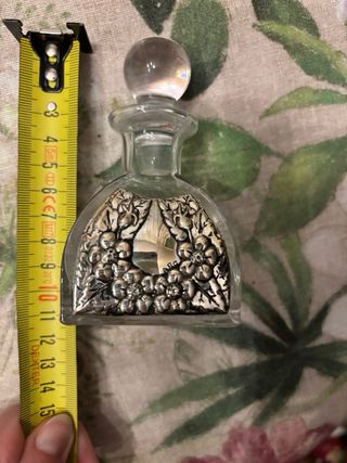 Boccetta per profumi vetro e argento