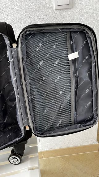 Maleta de cabina negra tela 10kg