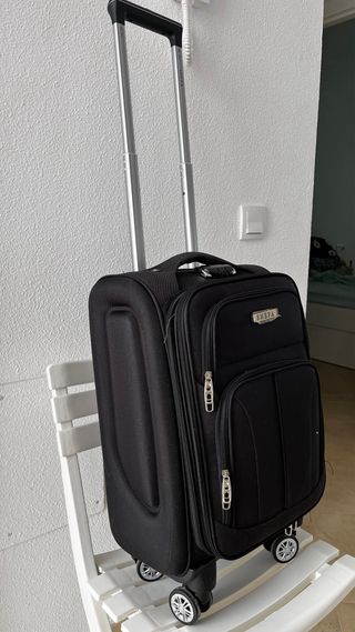 Maleta de cabina negra tela 10kg