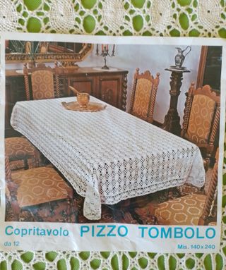 Copritavolo Pizzo Tombolo Cotone Avorio
