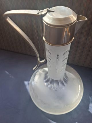 Caraffa brocca vetro e metallo