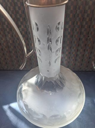 Caraffa brocca vetro e metallo