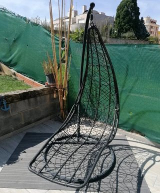 Hamaca colgante con cojín grande y funda a parte