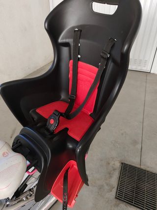 Seggiolino Bici Posteriore Bambini Rosso/Nero
