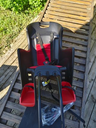 Seggiolino Bici Posteriore Bambini Rosso/Nero