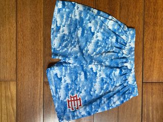 Pantalón corto Erik Emmanuel azul y blanco