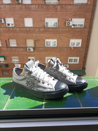 Zapatillas Converse Plata y Negro