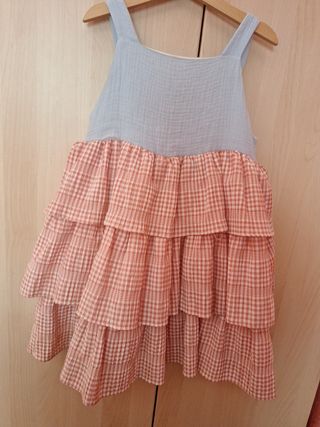 Vestido de niña a cuadros talla 10