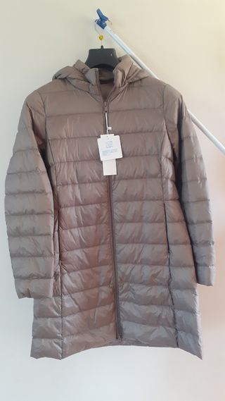 Piumino lungo leggero marrone