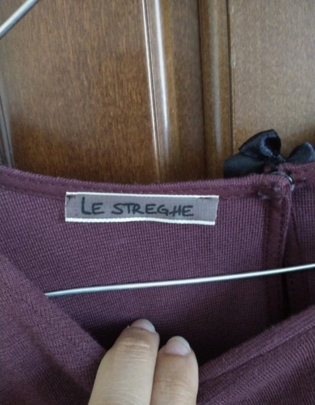 Abito donna viola manica corta