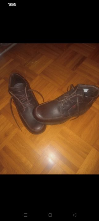Botines Flucho Piel Marrón Talla 41