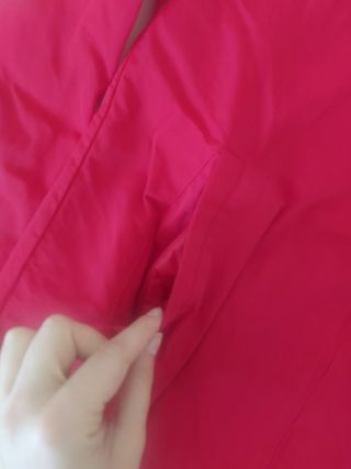 Impermeabile rosso Benetton con cappuccio