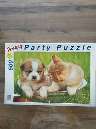 Puzzle 500 piezas perro y gato