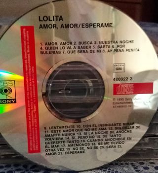 CD LOLITA  -   AMOR  AMOR   Y  MAS 