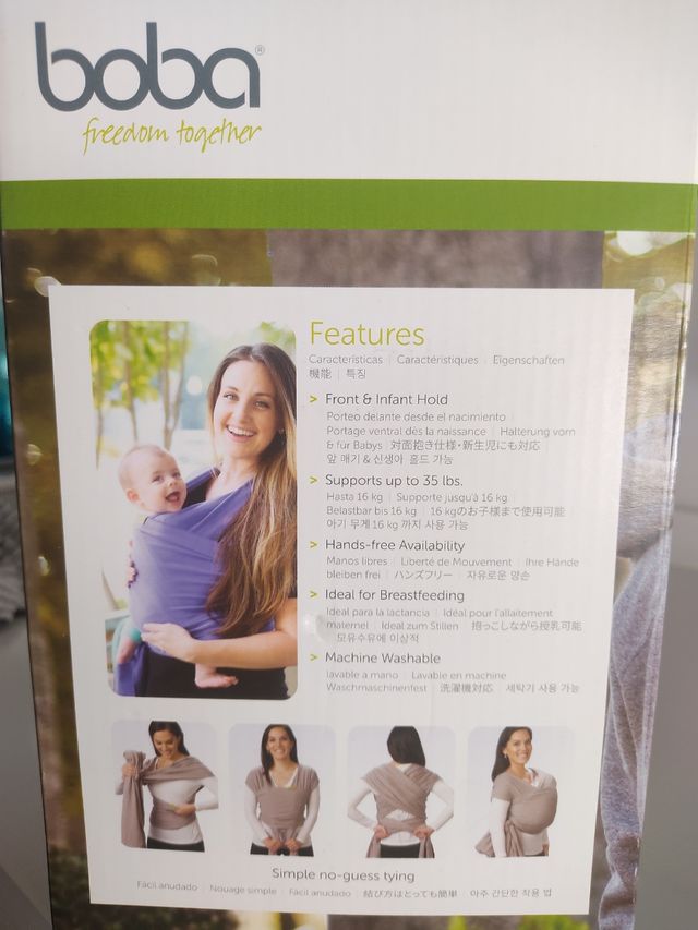 Portabebés Boba Gris Suave