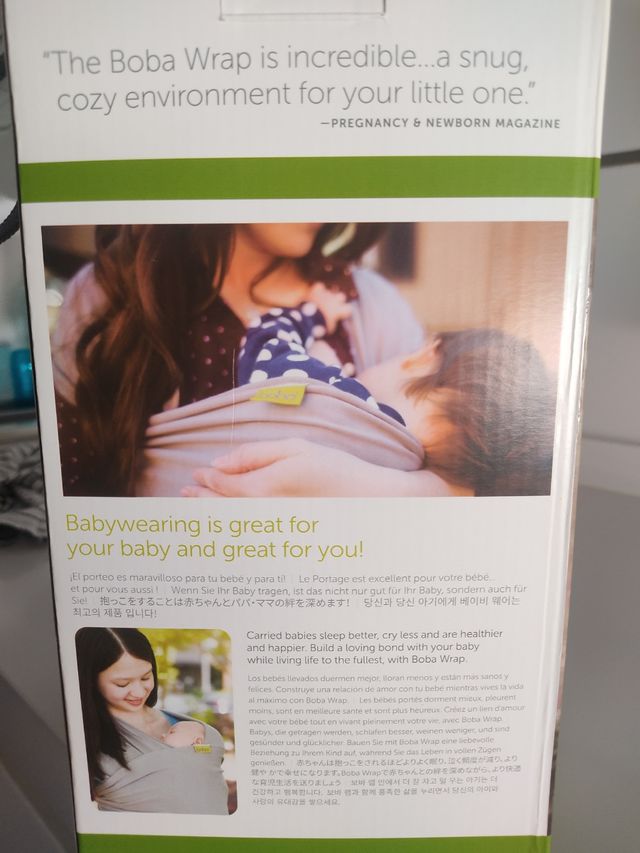 Portabebés Boba Gris Suave