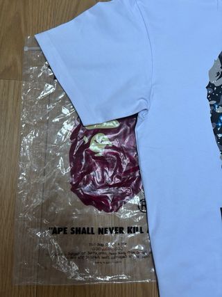 Camiseta BAPE Blanca Talla M