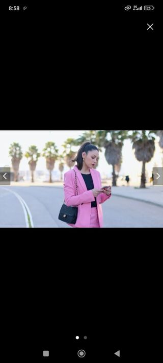 Traje rosa Zara mujer