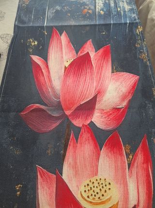 Runner da tavola Zen Buddha con fiori di loto