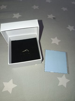 Anillo plateado y ajustable