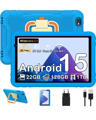 Android 15 Tablet juedur bambini blu 10 pollici 