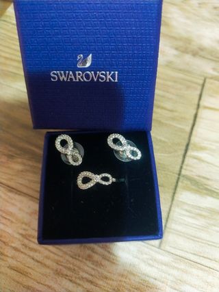 Conjunto Swarovski Plata Infinito