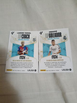 Cartas Panini Mbappe y Lamine Yamal Top