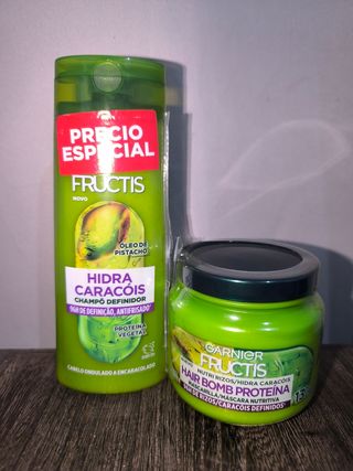 Pack de Champú y mascarilla Fructis hidrarizos 