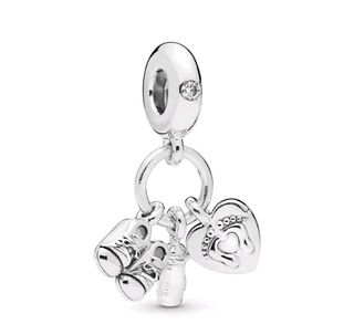 Charm Bebé Biberón Huella Zapatos Pulsera Pandora 