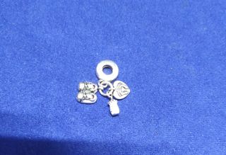 Charm Bebé Biberón Huella Zapatos Pulsera Pandora 