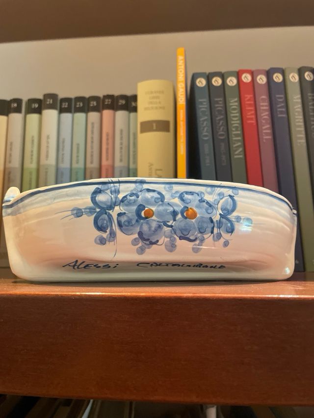 Barchetta ceramica Caltagirone decorata a mano