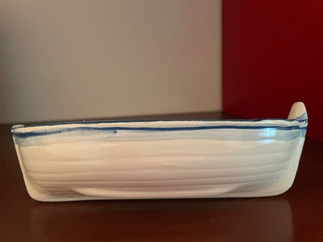 Barchetta ceramica Caltagirone decorata a mano