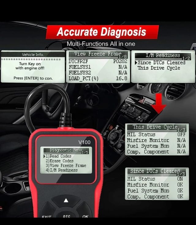 OBD2 MAQUINA DIAGNOSIS AVERIAS AUTOMOVIL V100