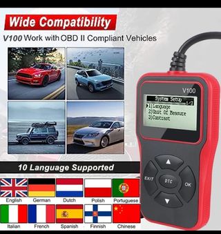 OBD2 MAQUINA DIAGNOSIS AVERIAS AUTOMOVIL V100
