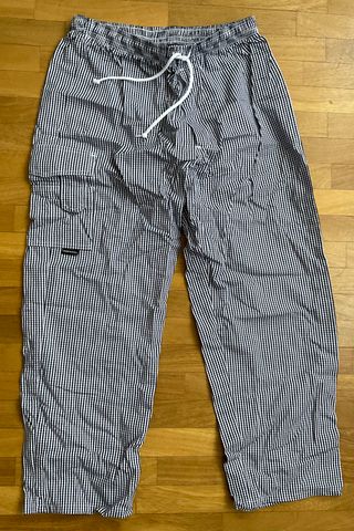 Pantaloni da cucina Portwest a righe Nere Taglia L