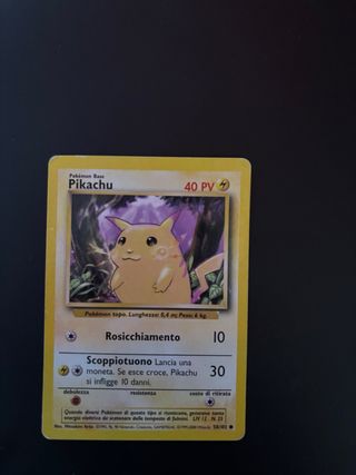 Carta Pokémon Pikachu Vecchia Edizione